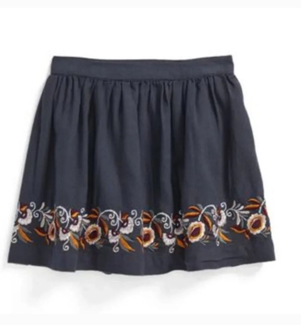 NEW! Peek 'Claire' Embroidered Skirt in HUNTER (12)